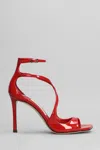Jimmy Choo Azia 95 Patent Leather Sandals In Red