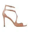 Jimmy Choo Patent Leather Azia 95 Sandals In Nude