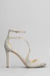 Jimmy Choo Gold Sandals Women In Platinum