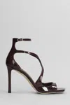 Jimmy Choo Azia 95 Sandals In Bordeaux Patent Leather In Red