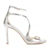 Jimmy Choo Metallic Finish Strappy High-heeled Sandals In Metallic