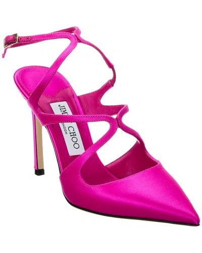 Jimmy Choo Azia 95 Satin Pump In Pink