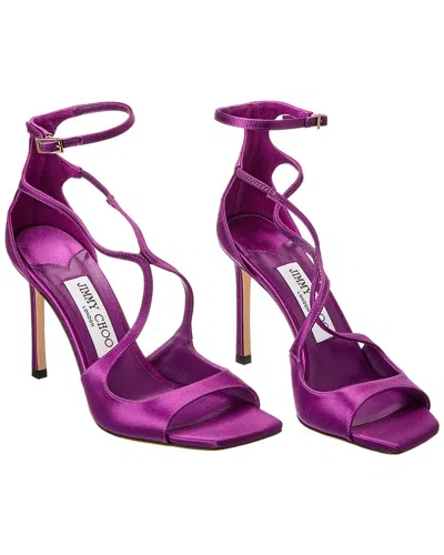 Pre-owned Jimmy Choo Azia 95 Satin Sandal (authentic Pre-loved) In Multi