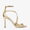 Jimmy Choo Gold Azia 110 Heeled Sandals In Silver