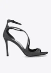 Jimmy Choo Square Toe High Heel Sandals In Silver