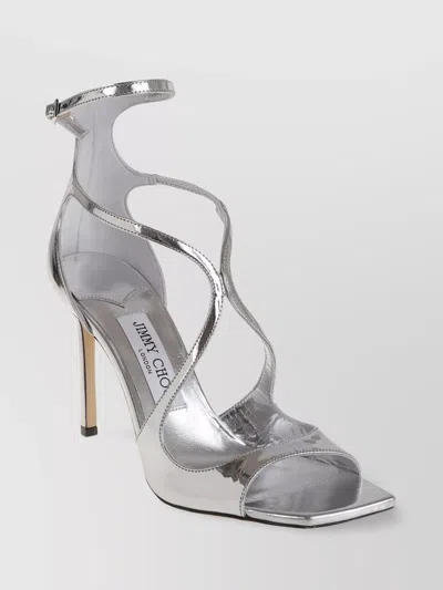 Jimmy Choo Azia 95 Strappy Sandals In Silver