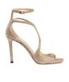 Jimmy Choo Azia 95mm Crystal-embellished Sandals In Nude
