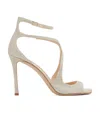 Jimmy Choo Azia 75 Metallic Leather Sandals