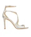 Jimmy Choo Azia 95 Glittered Sandals In Gold