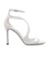 Jimmy Choo Azia 95mm Square-toe Sandals In White