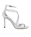 Jimmy Choo Azia 95mm Square-toe Sandals In White