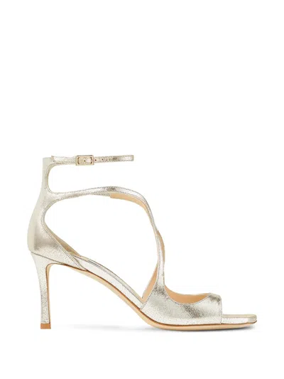 Jimmy Choo Azia Buckle Sandals In Gold