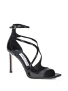 Jimmy Choo Azia95 Sandals With Squared Open Toe And Ankle Strap In Brown