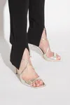 Jimmy Choo Lvr Exclusive 95mm Azia Leather Sandals In Silver
