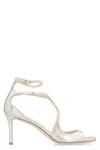 Jimmy Choo Gleaming Open-toe Sandals With Delicate Ankle Strap