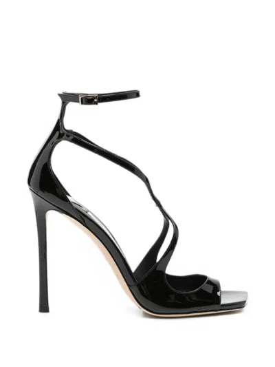 Jimmy Choo Azia Patent-leather Heeled Sandals In Multi