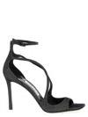 Jimmy Choo Square Toe High Heel Sandals In Black