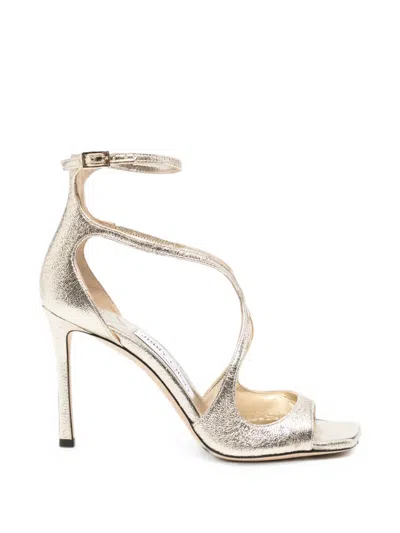 Jimmy Choo Azia Sandals In Gold