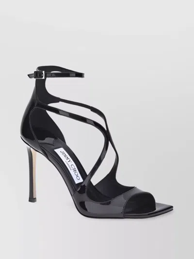 JIMMY CHOO AZIA STRAPPY SQUARE TOE SANDALS