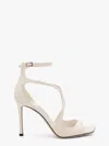 Jimmy Choo Azia Sandals In Milk White Patent Leather In White