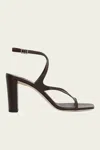 Jimmy Choo Azie 85 Leather Sandals In Coffee In Brown