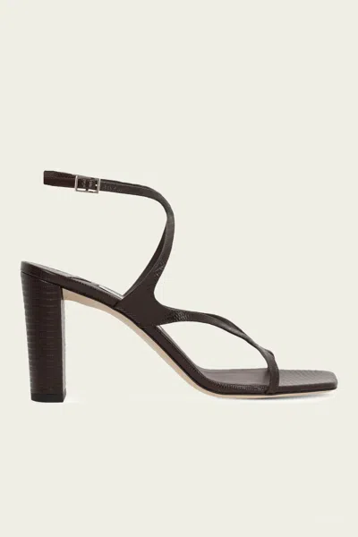 Jimmy Choo Azie 85 Leather Sandals In Coffee In Brown