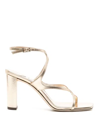 Jimmy Choo Azie 85 Sandals In Gold