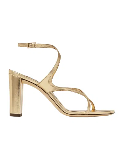 Jimmy Choo Azie 85 Square Toe High-heeled Sandals In Nude