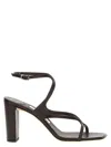 Jimmy Choo Azie 85 Leather Sandals In Coffee In Brown