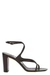 Jimmy Choo Azie 85 Leather Sandals In Coffee In Brown