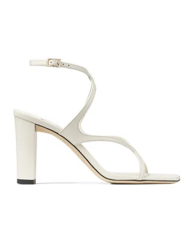 Jimmy Choo Azie Square-toed High-heeled Sandals In Latte
