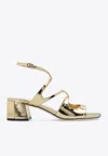 Jimmy Choo Azilia Strappy Metallic Sandals In Gold