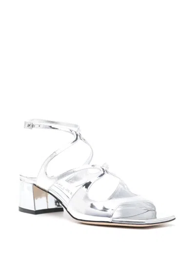 Jimmy Choo Azila 45 Metallic Leather Sandals