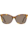 Jimmy Choo Ba Tortoiseshell-frame Sunglasses In Brown