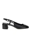 Jimmy Choo Patent Leather Pumps With Slingback And Decorative Button