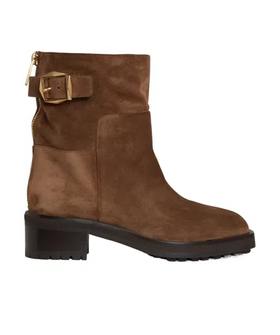 JIMMY CHOO BACK-ZIP SHORT BOOTS