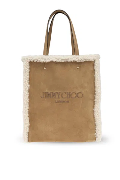 Jimmy Choo Bag Lenny North-south Medium Type Shopper In Neutrals