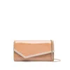 Jimmy Choo Emmie Leather Clutch Bag In Neutrals
