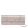 Jimmy Choo Glitter Rectangular Shoulder Bag With Removable Chain In Purple