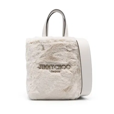 Jimmy Choo Small Lenny North-south Tote Bag In White