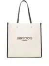 Jimmy Choo Medium Logo Tote Bag In Beige