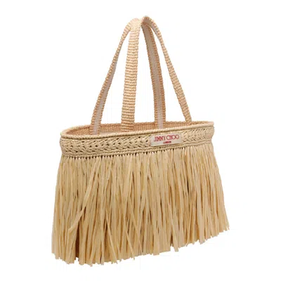 Jimmy Choo Bags Beige Raffia In Brown