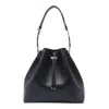 Jimmy Choo Cinch L Leather Bucket Bag In Black