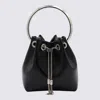Jimmy Choo Eyelet Chain Bucket Bag With Metallic Handle
