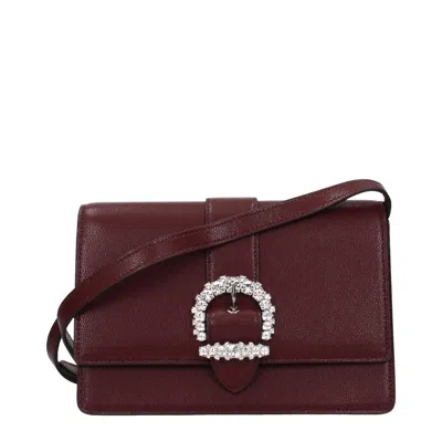 Jimmy Choo Bags In Tracolla Cheri Red And Burgundy