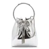 Jimmy Choo Mini Bon Bon Metallic-effect Bucket Bag