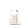 Jimmy Choo Bon Bon Pearl-embellished Ring-handle Mini Bag In White