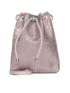 Jimmy Choo Women Bon Bon Rhinestone Satin Mini Bucket Bag In Roseantique Silver