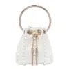 Jimmy Choo Womens Bon Bon Micro Pearl-embellished Satin Top-handle Bag Ivory In White