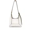 Jimmy Choo Small Diamond Hobo Leather Shoulder Bag In White